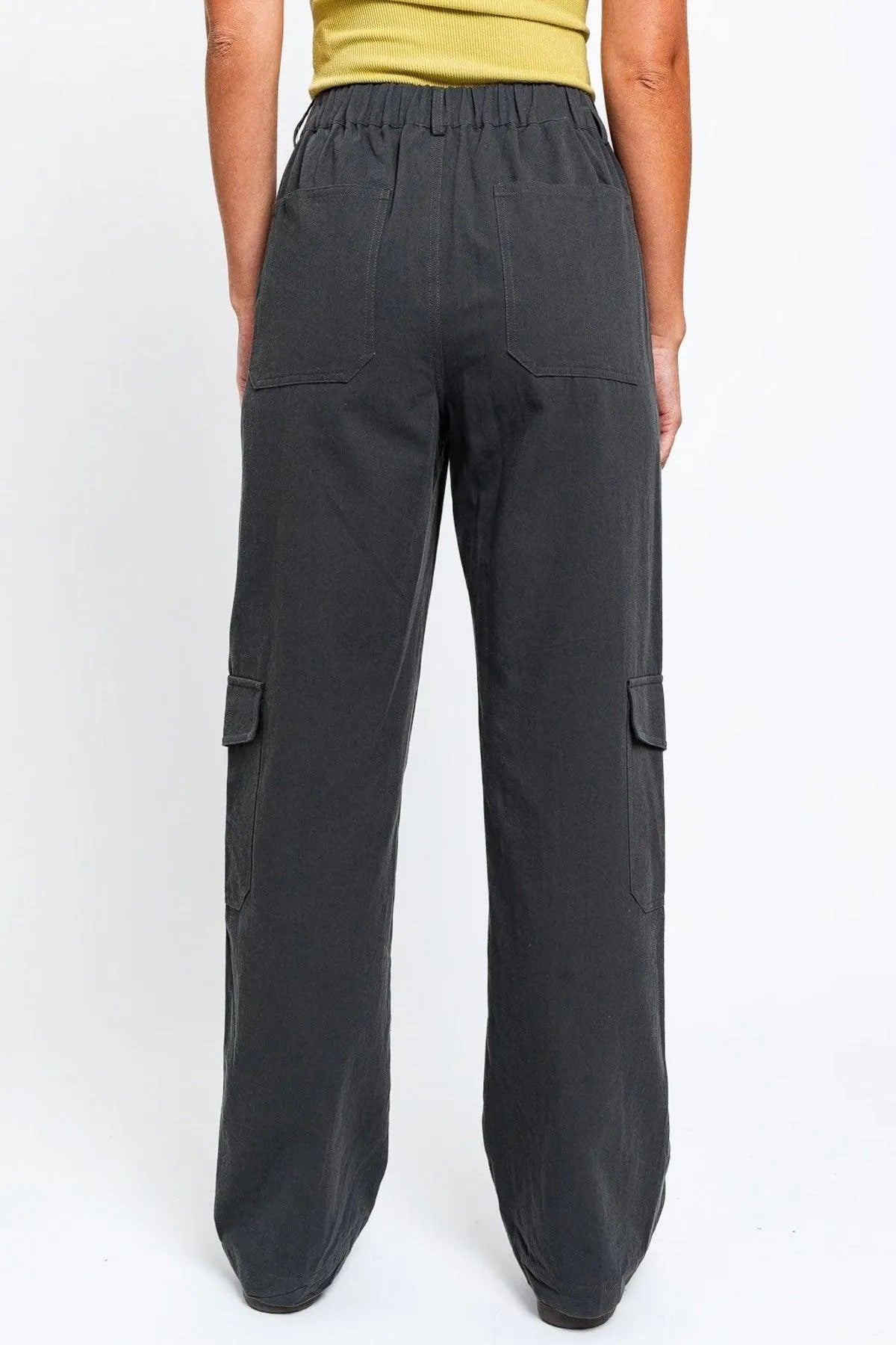 High Waist Cargo Pants with Wide Pockets – Utility Street Style