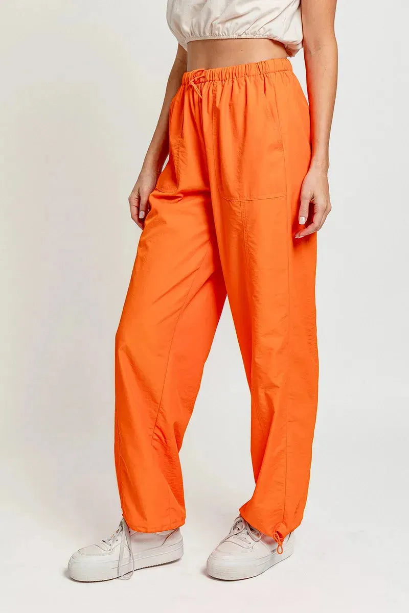 Modern High Waist Ankle-Tie Jogger Pants – Sporty Casual Look
