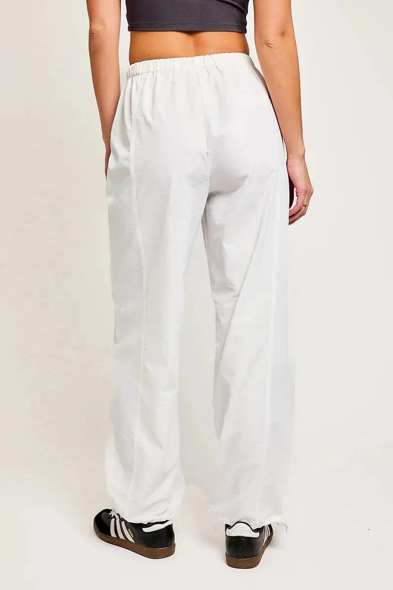 Modern High Waist Ankle-Tie Jogger Pants – Sporty Casual Look