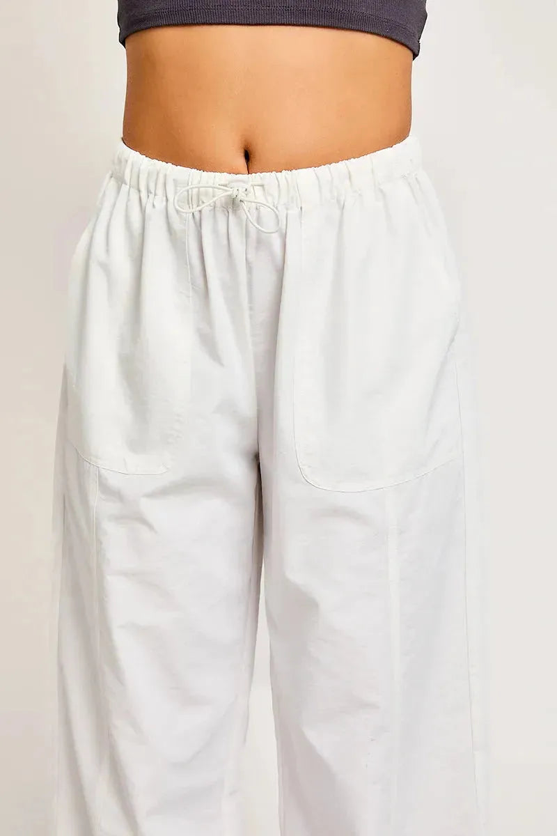 Modern High Waist Ankle-Tie Jogger Pants – Sporty Casual Look